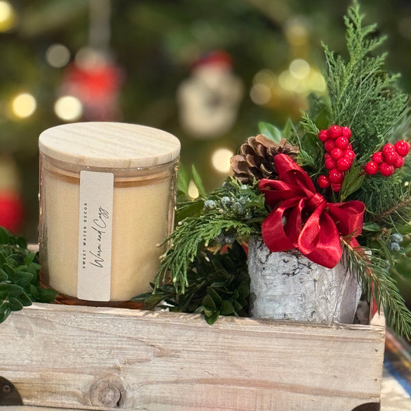 Holiday Evergreen Candle Gift Box