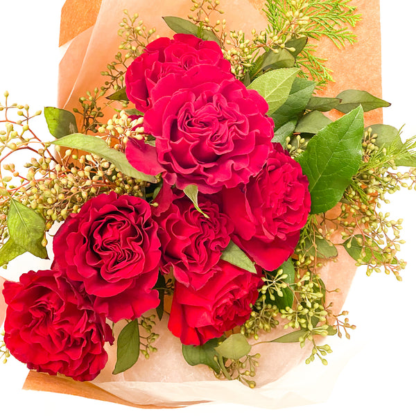 SIMPLY ROSES - A HAND-TIED BOUQUET FOR VALENTINE'S DAY